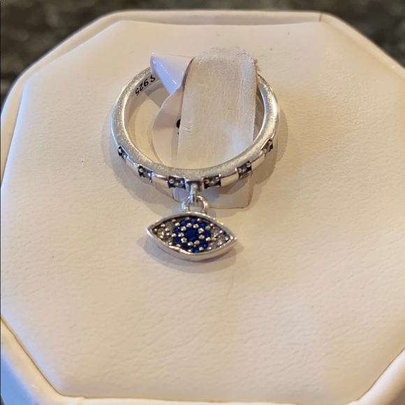 Sterling silver Pandora Look evil eye Ring - Picture 5 of 8